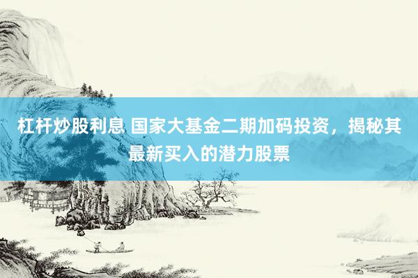 杠杆炒股利息 国家大基金二期加码投资，揭秘其最新买入的潜力股票