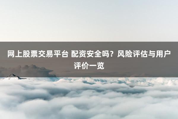 网上股票交易平台 配资安全吗？风险评估与用户评价一览