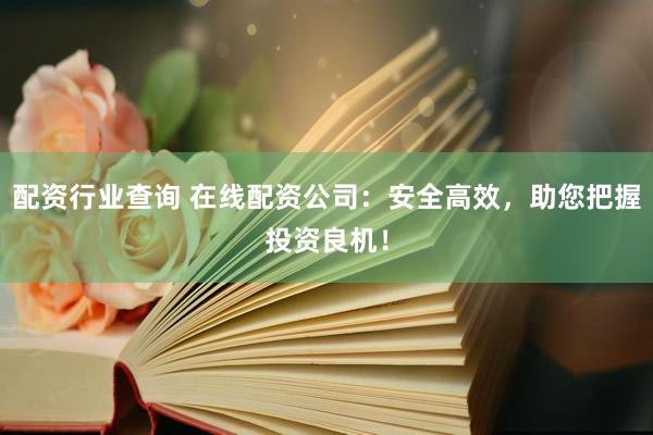 配资行业查询 在线配资公司：安全高效，助您把握投资良机！
