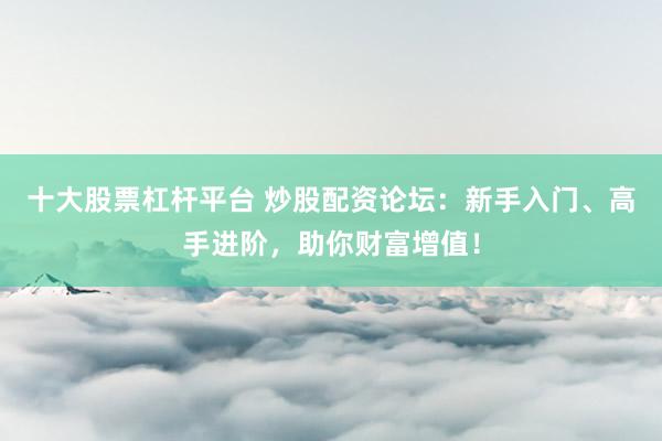 十大股票杠杆平台 炒股配资论坛：新手入门、高手进阶，助你财富增值！