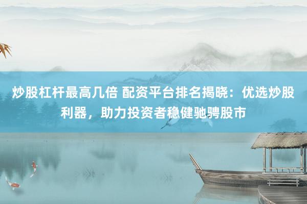 炒股杠杆最高几倍 配资平台排名揭晓：优选炒股利器，助力投资者稳健驰骋股市