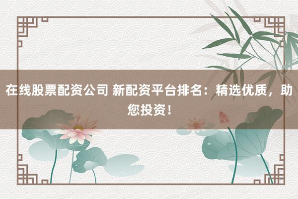 在线股票配资公司 新配资平台排名：精选优质，助您投资！