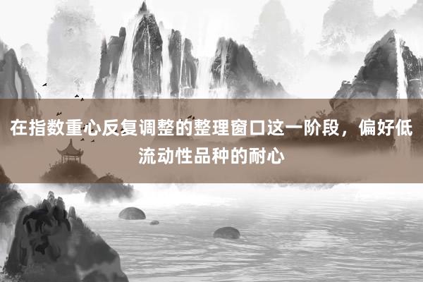 在指数重心反复调整的整理窗口这一阶段，偏好低流动性品种的耐心