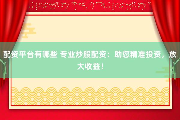 配资平台有哪些 专业炒股配资：助您精准投资，放大收益！